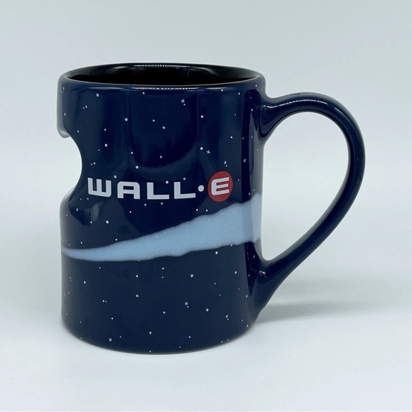 DISNEY/PIXAR Wall-E Coffee Mug Half Cut Out Blue Heart 12 oz - Picture 3 of 5